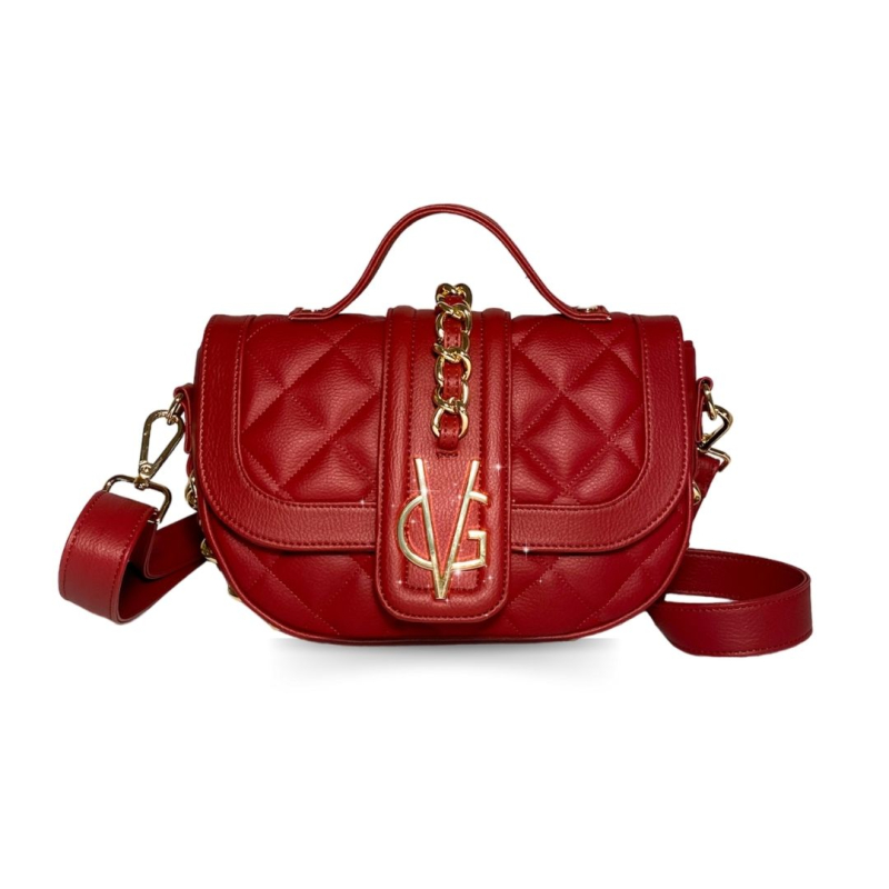 VG - Chic matelassé  borsa a tracolla bordeaux
