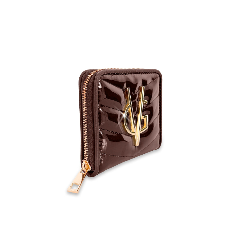 VG Portafoglio quadrato lucido  Chocolate Bown Chevron