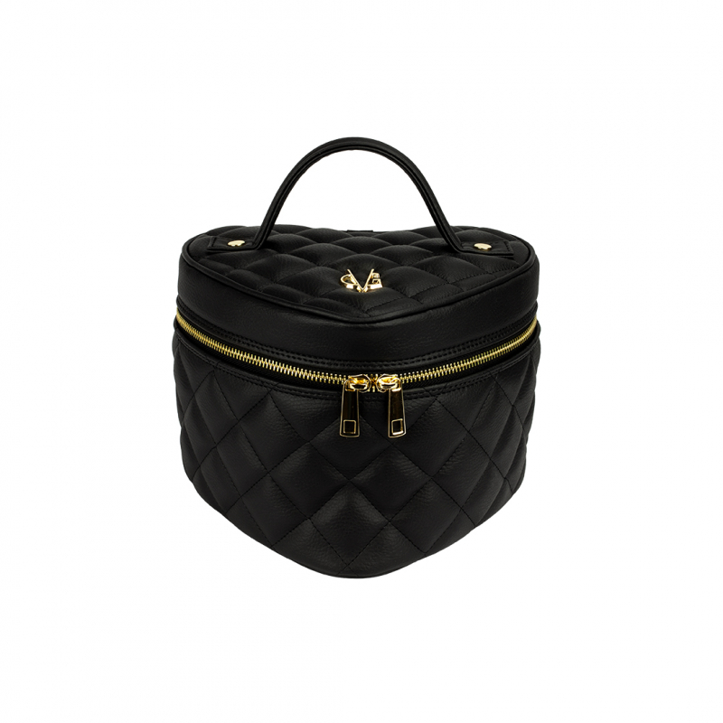 ❤️VG Beauty case en forme de cœur noire avec miroir