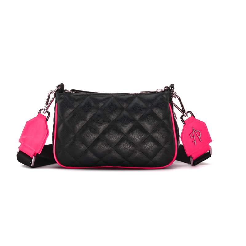 PREORDINA ORA VG-Double trouble fluo edition-Borse a tracolla nera & fucsia