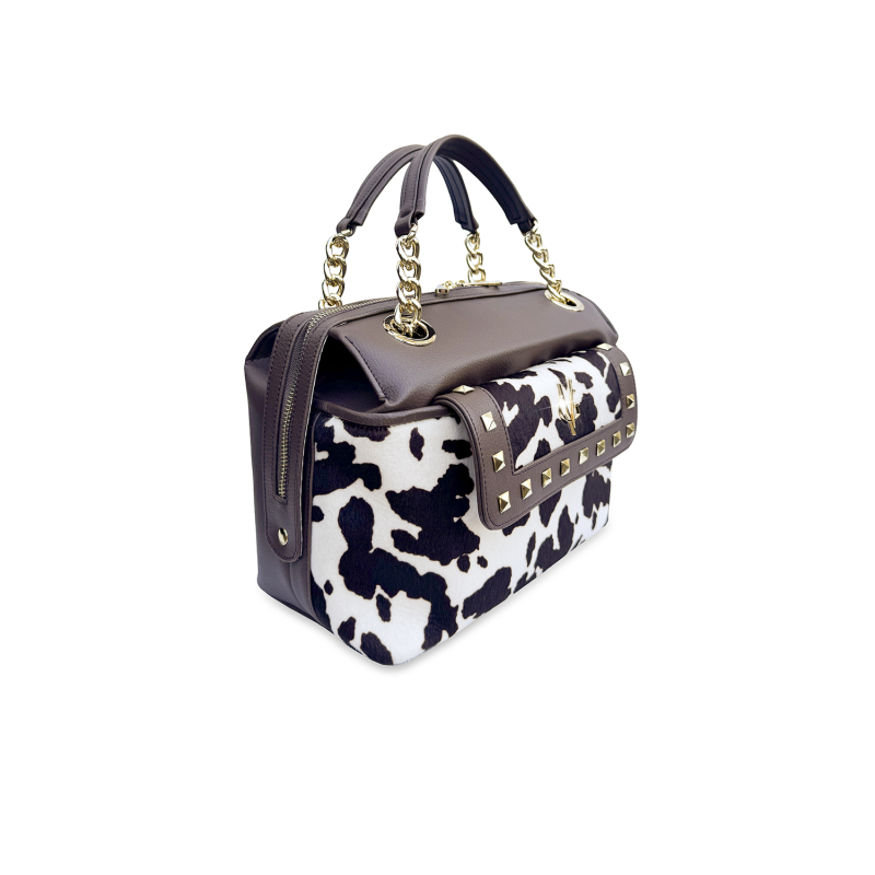 VG Madagascar collection - Bauletto maculato bianco/marrone