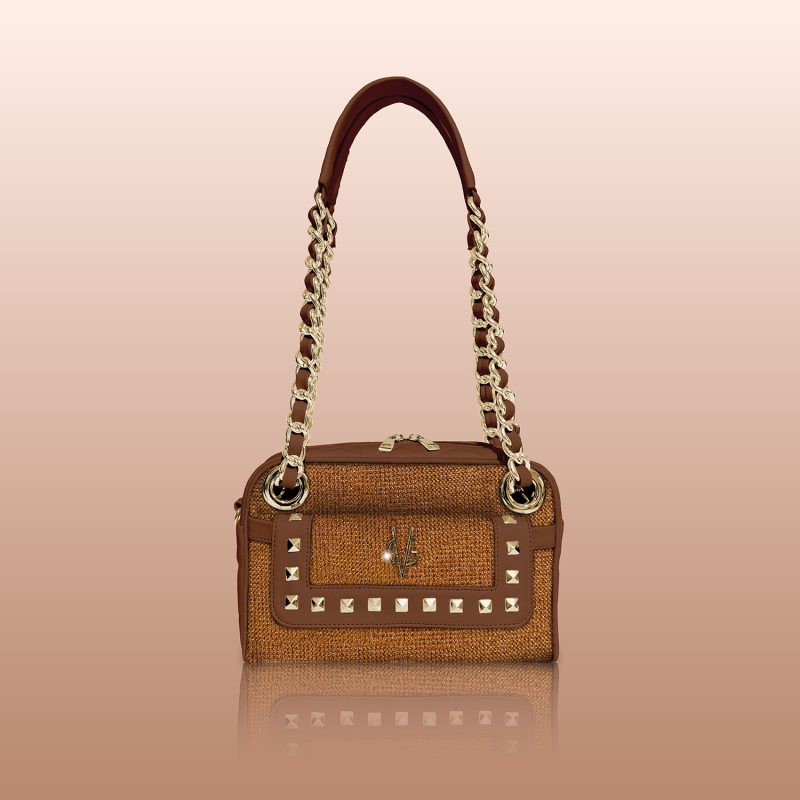 VG Valentine Bonheur piccola - Borsa a spalla cuoio & cristalli