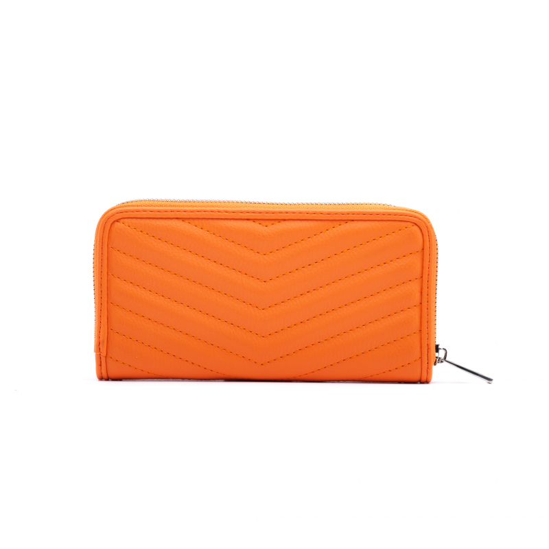 VG Orange V-quilted wallet