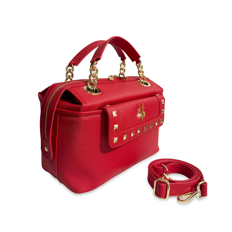 Wonderful Christmas -  Bauletto saffiano medio rosso