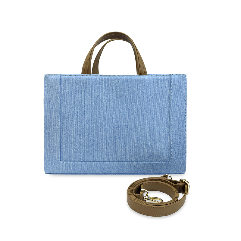 VG Riviera Shine - Borsa grande jeans borchie & cristalli