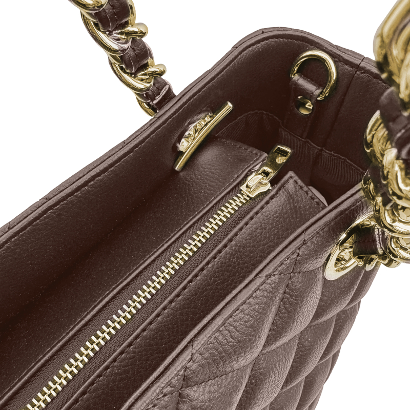 VG City  Shopper trapuntata cioccolato