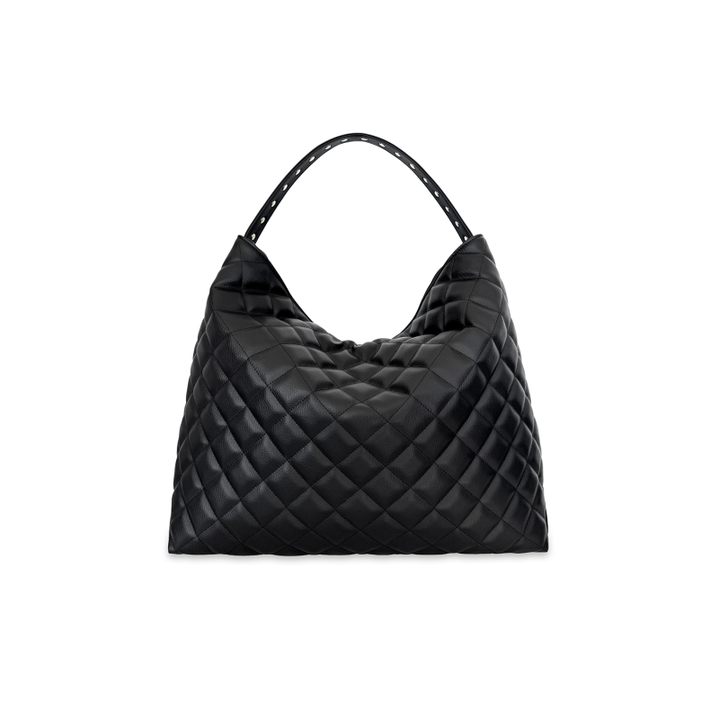 VG  Shopper bag trapuntata nera & borchie