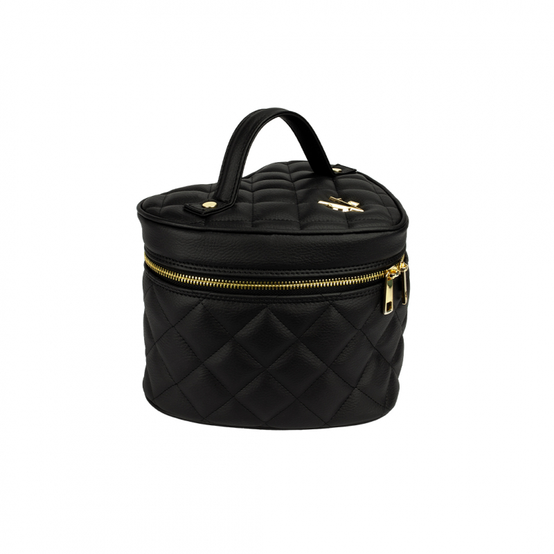 ❤️VG Beauty case en forme de cœur noire avec miroir