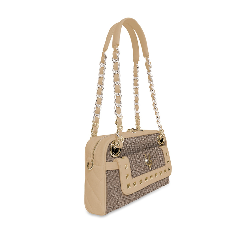 VG Valentine Bonheur piccola - Borsa a spalla albicocca & cristalli