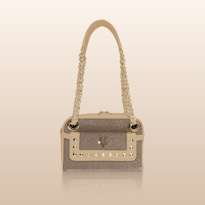 VG Valentine Bonheur piccola - Borsa a spalla albicocca & cristalli