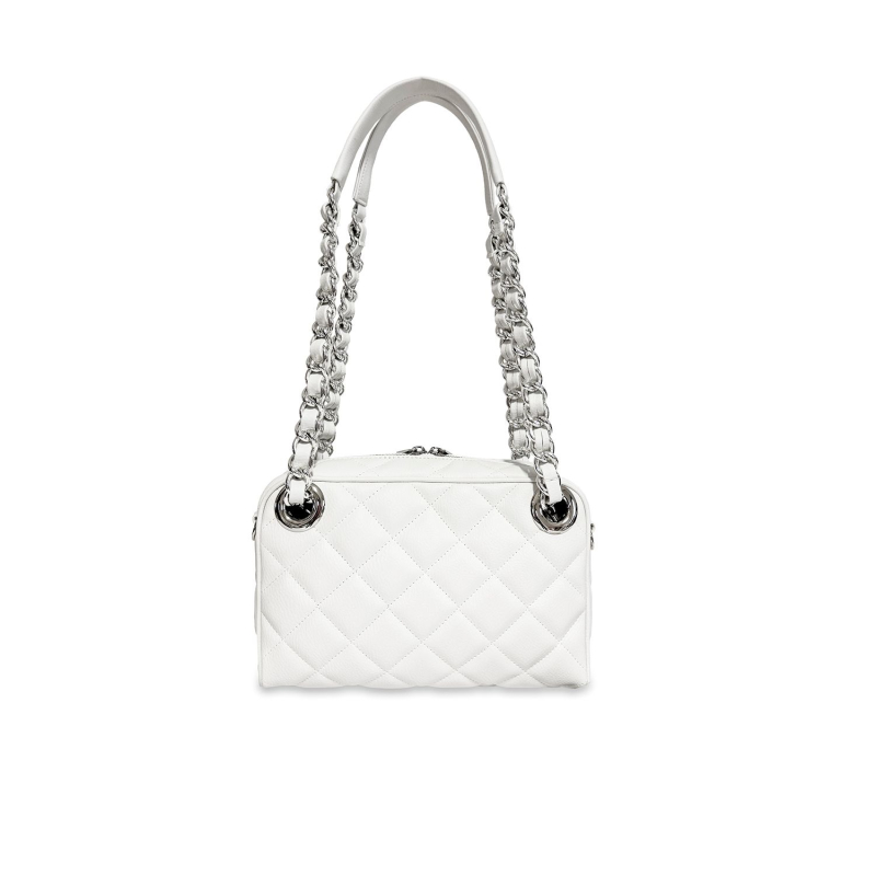 VG VALENTINE BONHEUR PICCOLA - Borsa a spalla bianca & cristalli boreali