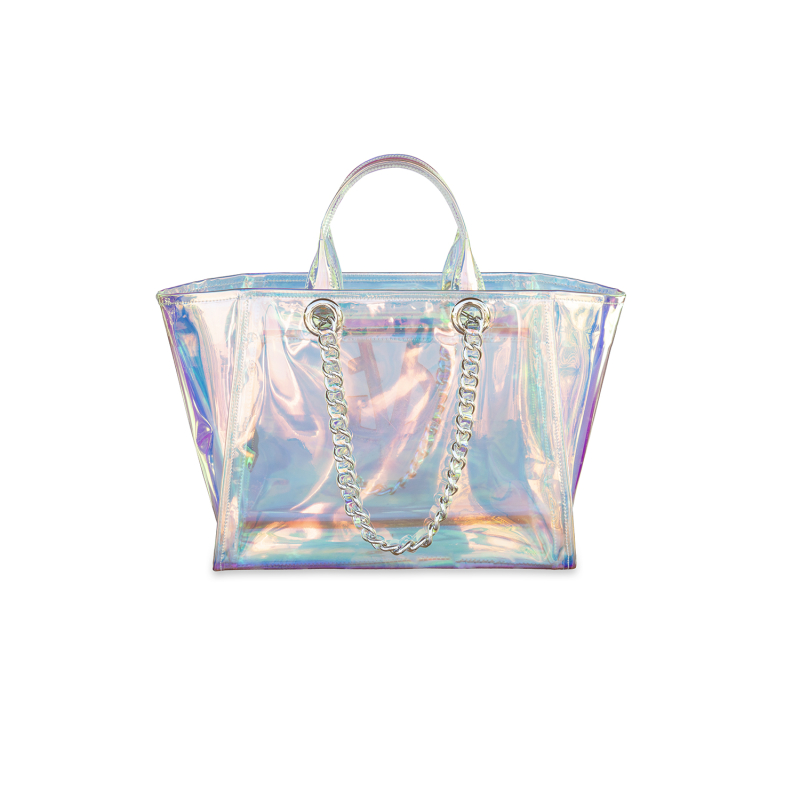 VG MIRAGE COLLECTION - Borsa trasparente & glitter argento
