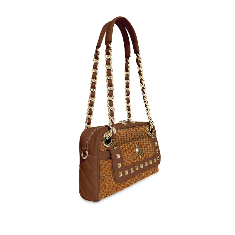 VG Valentine Bonheur piccola - Borsa a spalla cuoio & cristalli