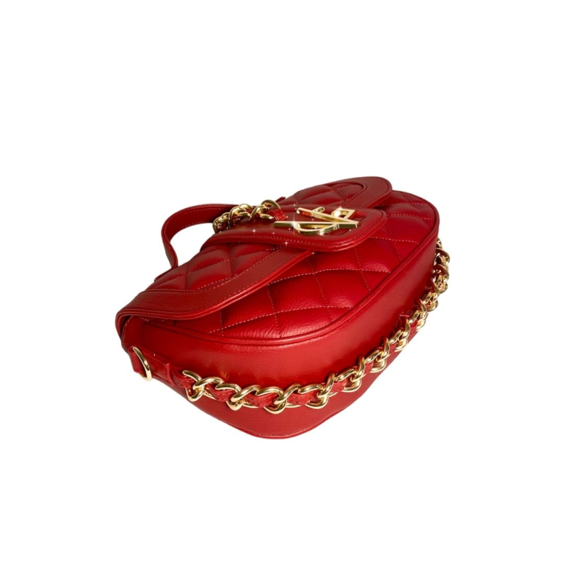 VG - Chic matelassé  borsa a tracolla bordeaux