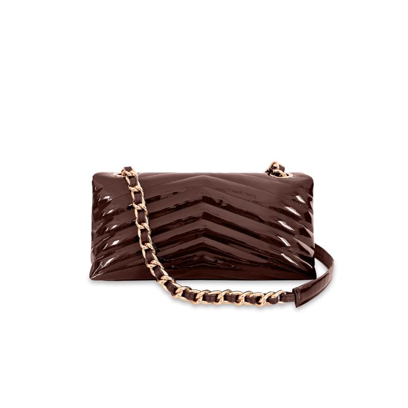 VG VBAG -Baguette lucida Chocolate Bown Chevron