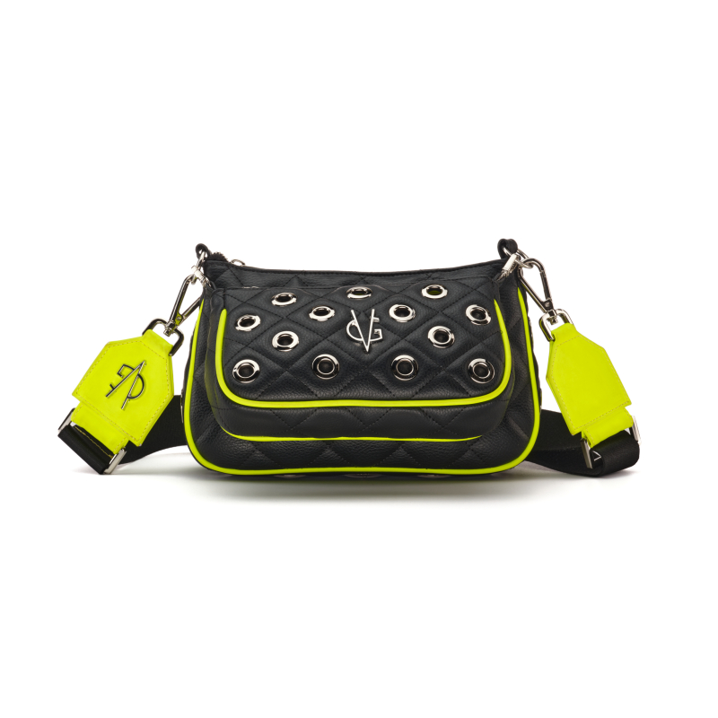 PREORDINA ORA VG-Double trouble fluo edition-Borse a tracolla nera & giallo