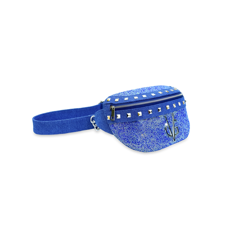 VG It's Boy - Marsupio denim borchie & cristalli