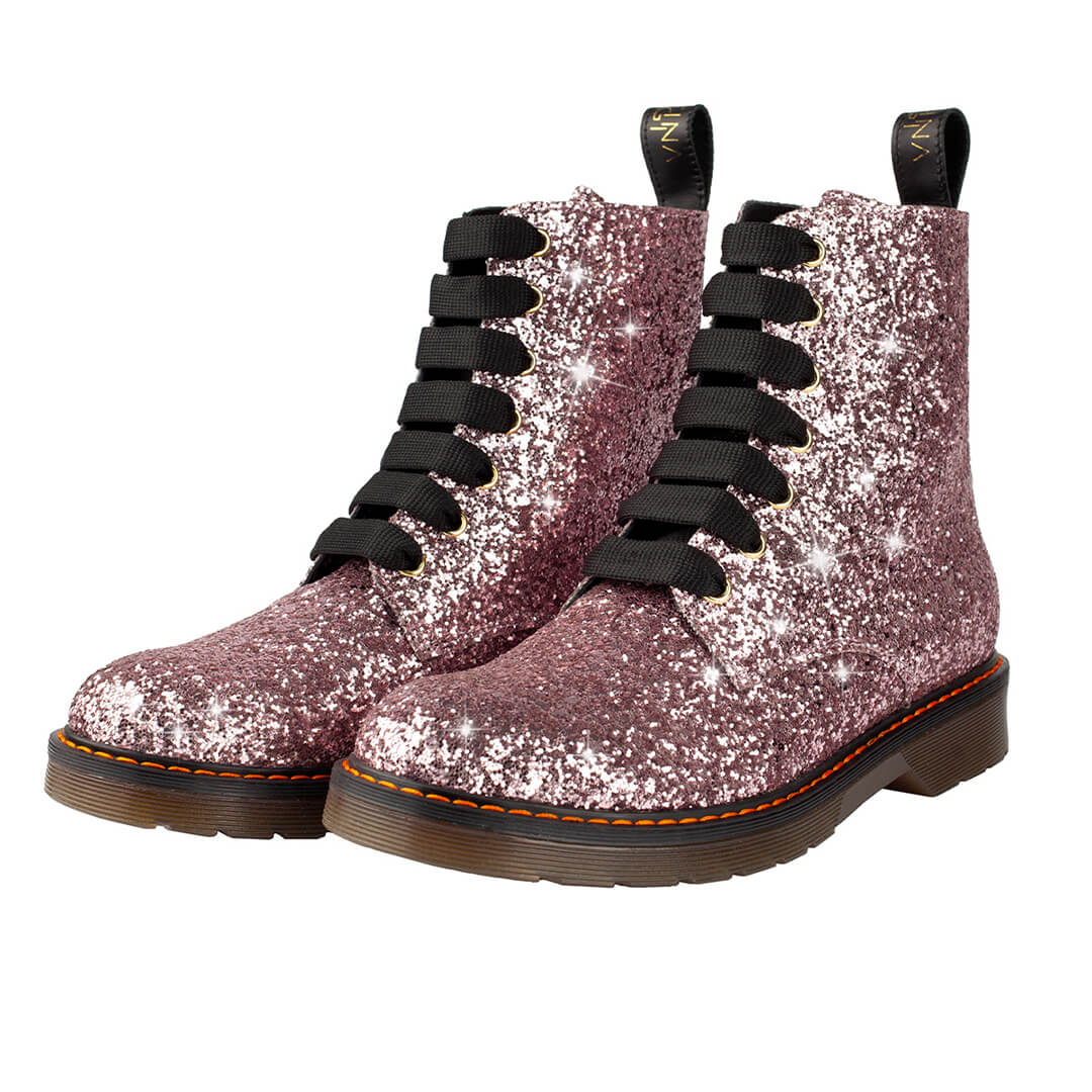 pink glitter boots