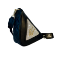 VG borsa triangolo a tracolla nero & cristalli