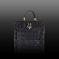 VG STARRY SKY - Borsa a mano grande nera e frange in cristalli