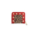 Wonderful Christmas -  Portafoglio quadrato rosso saffiano & leopardo