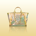 VG MIRAGE COLLECTION - Borsa trasparente & glitter oro