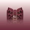 Wonderful Christmas -  Borsa a tracolla bordeaux  con rouches & borchie