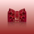 Wonderful Christmas -  Borsa a tracolla rossa  saffiano con rouches & borchie
