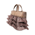 VG LOVELY - Borsa in similpelle cipria scuro & rouches glitter