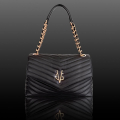 VG VBAG -Borsa grande nera trapunta a V