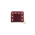 Wonderful Christmas -  Portafoglio quadrato bordeaux, borchie & cristalli