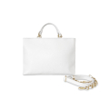VG 10 Borsa bianco camelia con frange