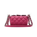 VG - Luxury Garden - borsa a spalla piccola ciclamino & fiori glitter con cristallo
