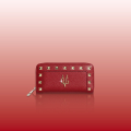 Wonderful Christmas -  Portafoglio grande  saffiano rosso con borchie