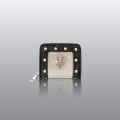 VG Crystal Rock - Portafoglio quadrato denim black borchie & cristalli