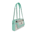 VG VALENTINE BONHEUR PICCOLA - Borsa a spalla verde acqua & cristalli boreali