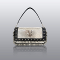 VG Crystal Rock - Baguette denim black borchie & cristalli