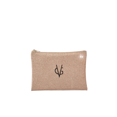 VG  mini bustina glitter sottile rosa cipria