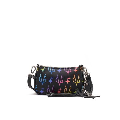 VG LOGO MANIA - Borsa piccola a tracolla nera stampa logo