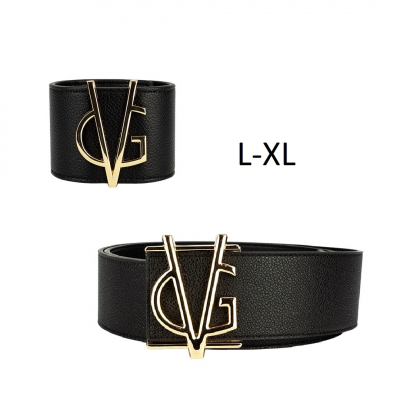 ❤️VG Set -  Bracciale nero & cintura nera LXL