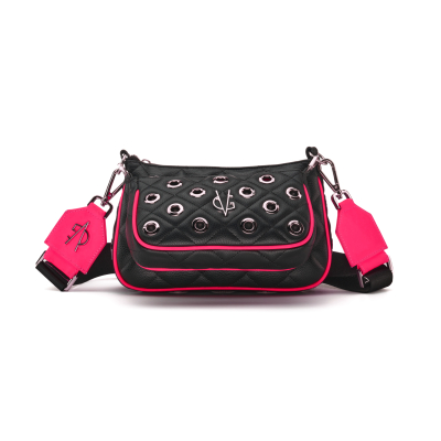 PRÉCOMMANDEZ VG-Double trouble fluo edition-Sacs à bandoulière noir & fuchsia
