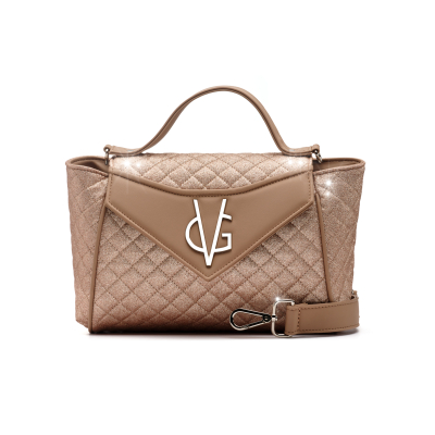 VG Colibrì - Borsa a mano piccola glitter sottile rosa cipria