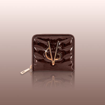 VG Portafoglio quadrato lucido  Chocolate Bown Chevron