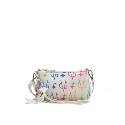 VG LOGO MANIA - Borsa piccola a tracolla bianca stampa logo