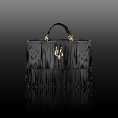 VG 10 Borsa nera con frange