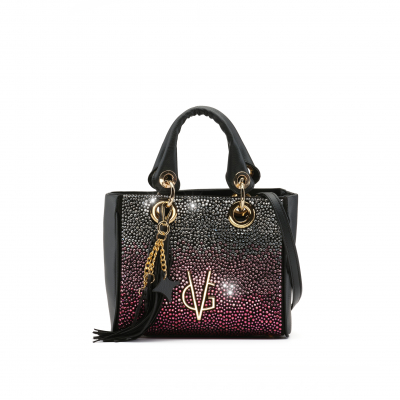 VG BON BON-Luxury nera & cristalli sfumati rosa