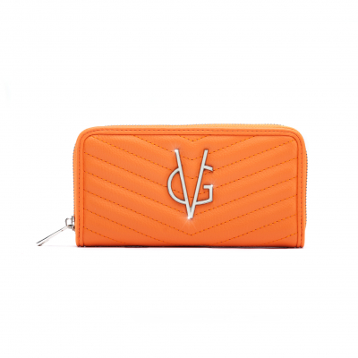 VG Orange V-quilted wallet