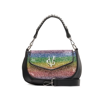 VG Joy - Baguette bag black & glitter rainbow