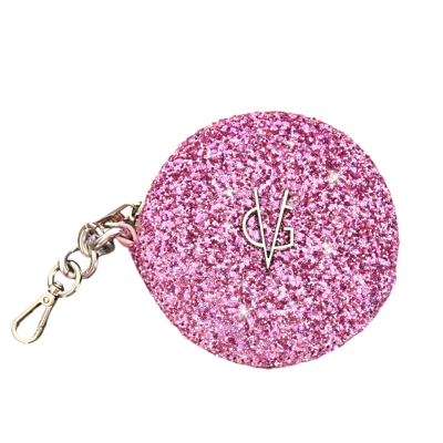 VG Joy-Portamonete tondo glitter rosa
