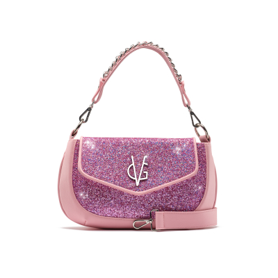 VG Joy - Borsa baguette rosa & glitter rosa